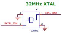 Functional description 3.2. Clocks The FRDM-KW36 board provides two clocks. A 32 MHz for clocking the MCU and Radio, and a 32.768 khz to provide an accurate low power time base. Figure 6.