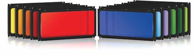 11 color lenses available for FXLEDs and FFLEDs to create a smooth, uniform effect.
