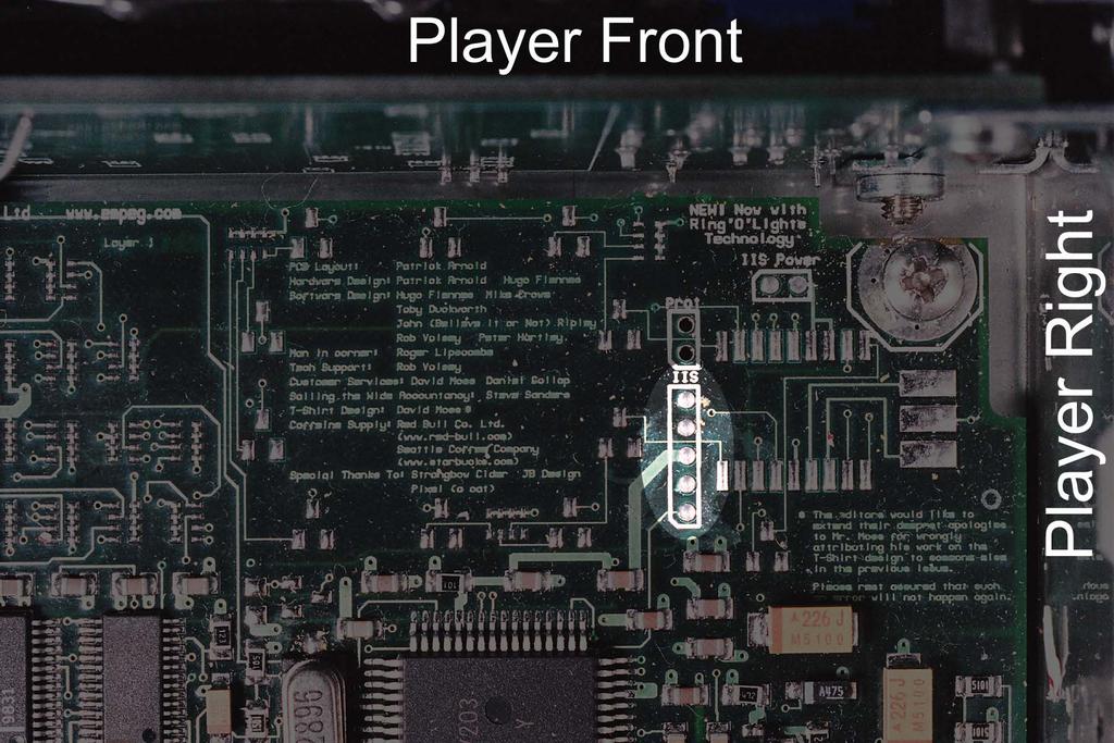 4 Connecting to the Player Circuit Board STEP 1 - Locating the IIS pads and Crystal You should
