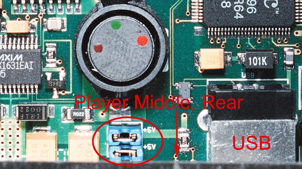 5 STEP 2 - Locating the rear left screw Locate the large screw used to hold the player circuit board in place in the rear left of the player (as viewed from the display).