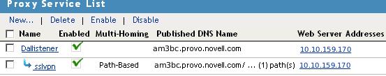 Proxy Service Name: Specify sslvpn. Multi-Homing Type: Select Path-Based.