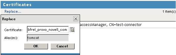 Certificate name: The name that you can associate with this certificate. For easy reference, you might want to paste the domain name of the Identity Server configuration in this field.