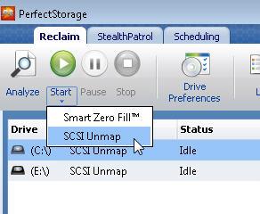 Getting Started with PerfectStorage The tool bars listed are as follows: Tool Bar Analyze Description Starts the analysis of the selected drive and then shows the current status of the drive.