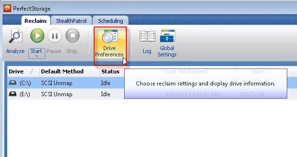 Configuring PerfectStorage Drive Preferences Configuring PerfectStorage Drive Preferences Use the Drive Preferences controls to change settings for drives.