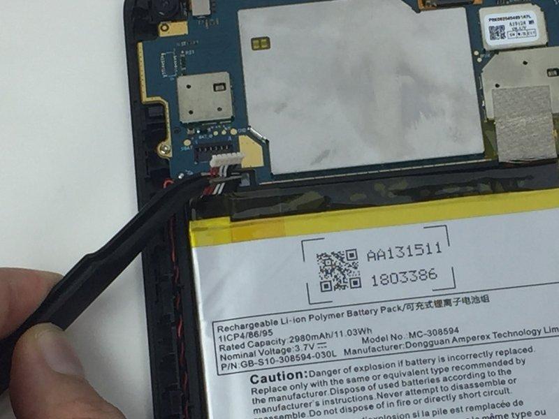 Make sure you pull the battery connector cables themselves out