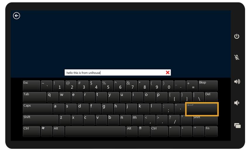 This will pull up the on-screen keyboard.