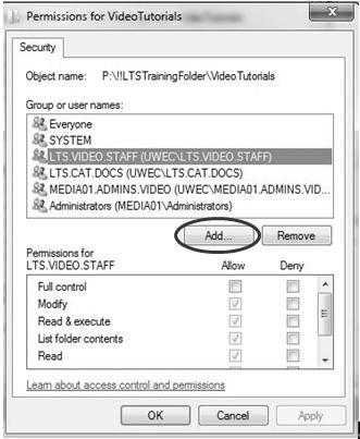 3. Security setting Right click on
