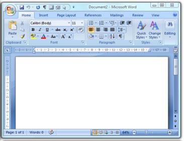 Wordpad is found under: Start -> Programs -> Accessories Microsoft Word is a sophisticated word-processing