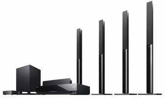 Blu-ray home theatre system Easily play back videos, photos, and music stored in your PC, digital camera, cell phone, or ipod.