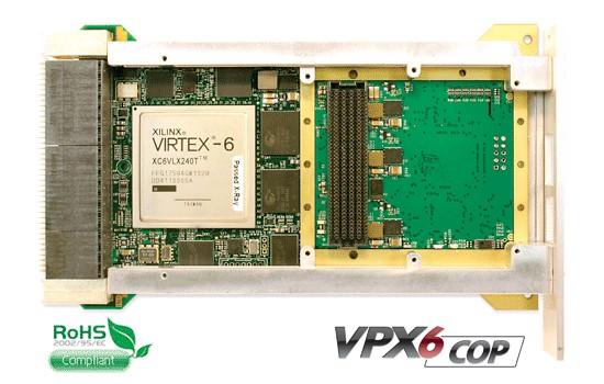 Air-cooled VPX6-COP 3U FPGA coprocessor with FMC IO site FPGA Xilinx