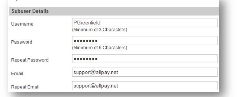 9 Next, grant the user with the necessary permissions to Webconnect. If you have multiple client codes (see following example) then ensure that access is granted to the correct codes.