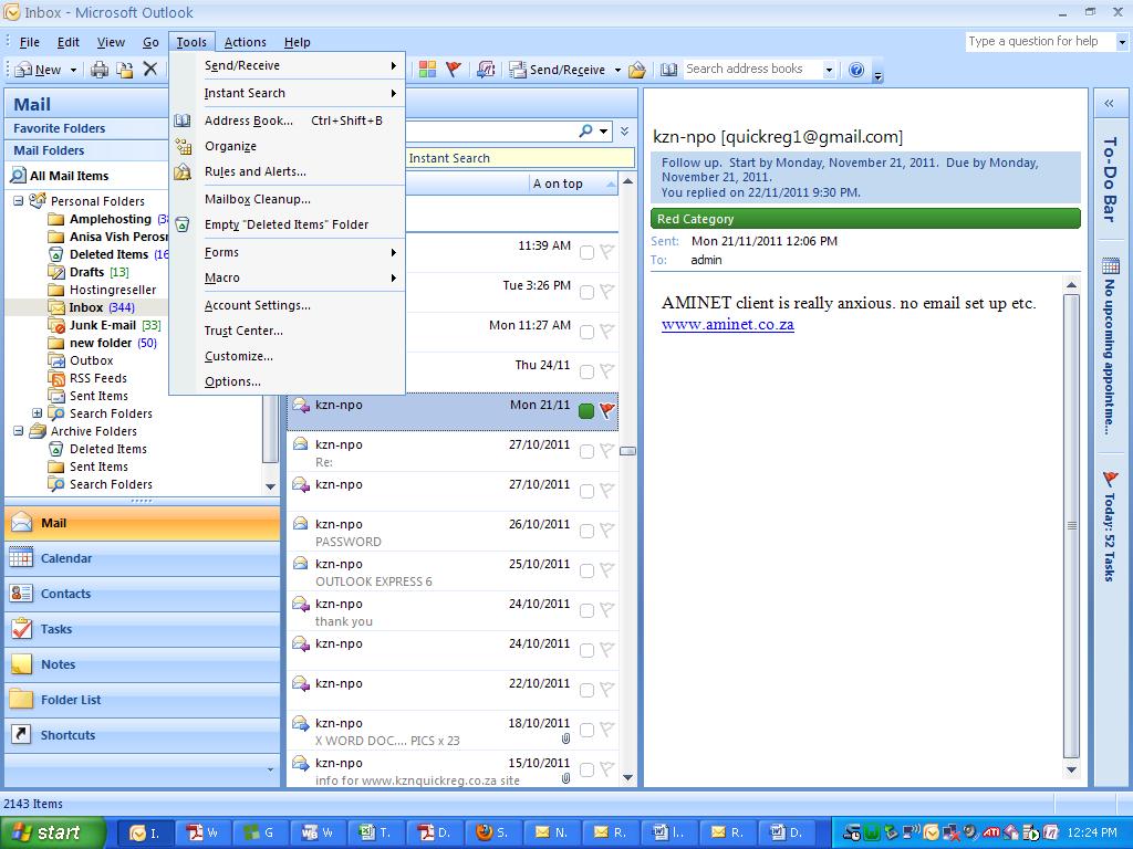 Installation for OUTLOOK Open Microsoft Outlook.