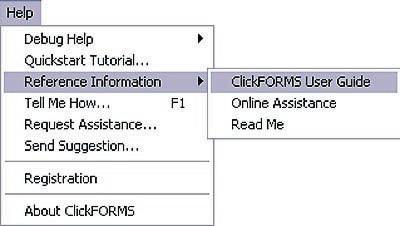 STEP 12: Help Menu Documentation Every ClickFORMS installation downloaded with help files includes two comprehensive suites of technical