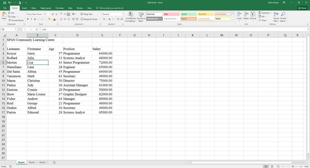 Teach Yourself Microsoft Excel Topic 5: Revision, Headers & Footers, Metadata http://www.gerrykruyer.