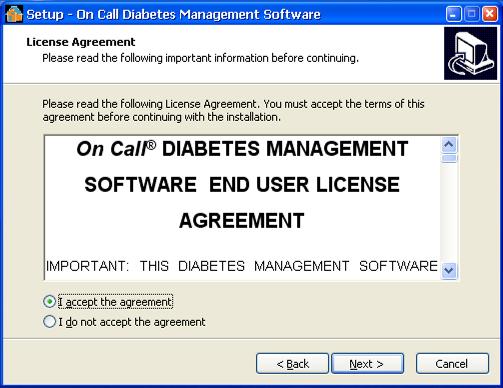 The License Agreement will be displayed as follows.
