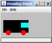 Superimposing shapes When 2 shapes occupy the same pixels, the last drawn "wins." import java.awt.