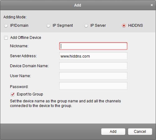 Device Domain Name (Device Name). OPTION 1: Access the Device via Web Browser Open a web browser, and enter http://www.hiddns.com/alias in the address bar.