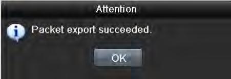 36 Export Network Packet 4. Click the Export button to start exporting. 5.