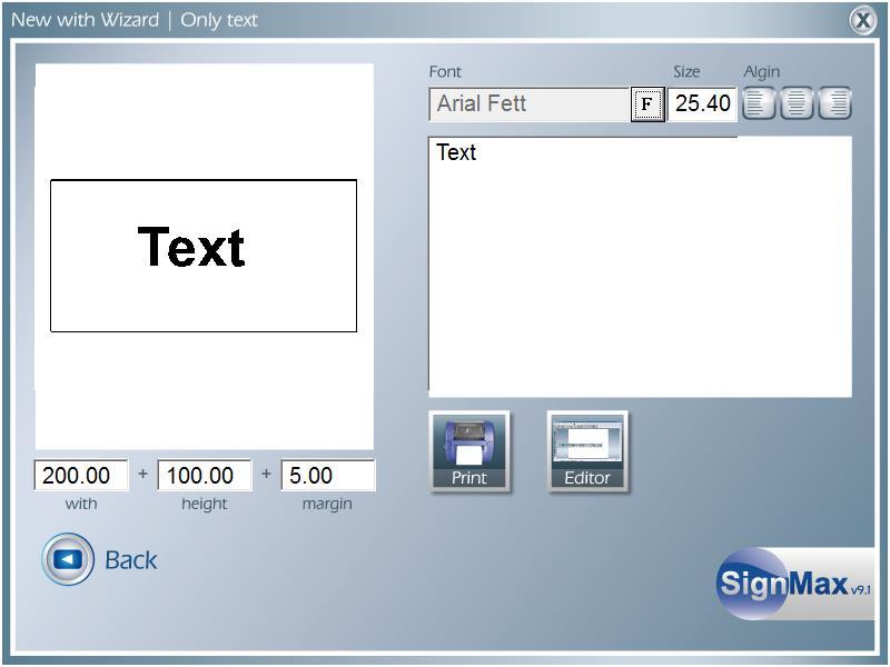 Write your text within the text area on the right.