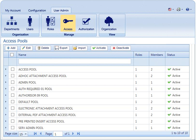 Defining Your Organization Defining Your Organization The User Admin tab of the website gives you the tools by which you can define your organization.