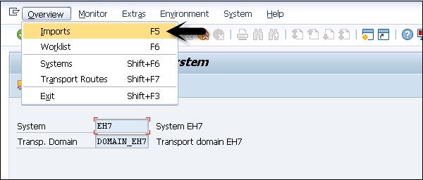 Import/Export of Objects in the Transport System Once the Transport request is completed in the source system, you have to export the request from the source system and