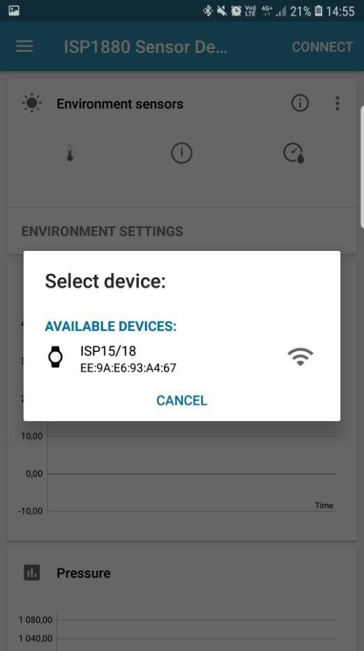 3. Demonstration with Android Device An App is available for Android Devices. The android App is a demonstration App that is provided as is in order to demonstrate the Smart Bluetooth sensor node.