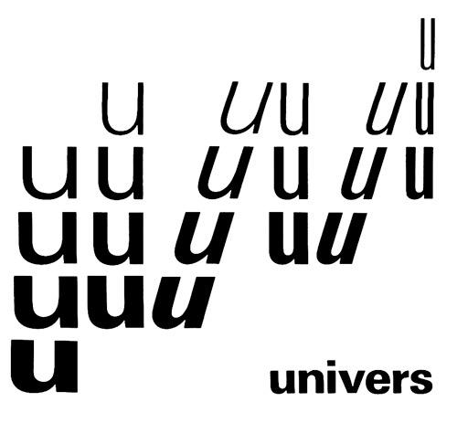 Univers The International Typographic Style was exemplified by new sans serif typefaces