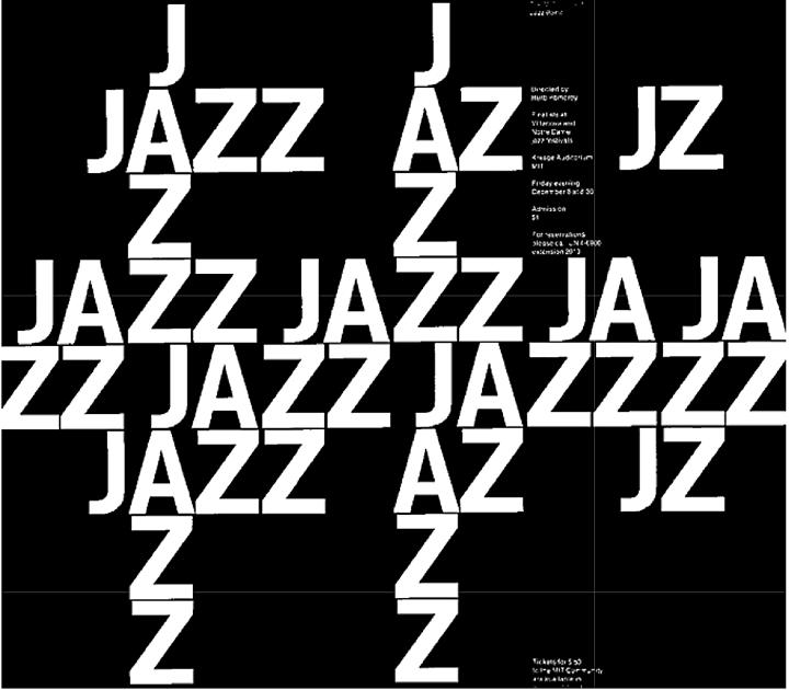 Massachusetts Institute of Technology A poster for the MIT jazz band depicts a staccato of