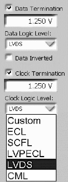 Setting up the Pattern Generator First we need to set up the pattern generator. To keep things simple, let's set up LVDS logic levels for both the data and clock output. Preset Reset the instrument.