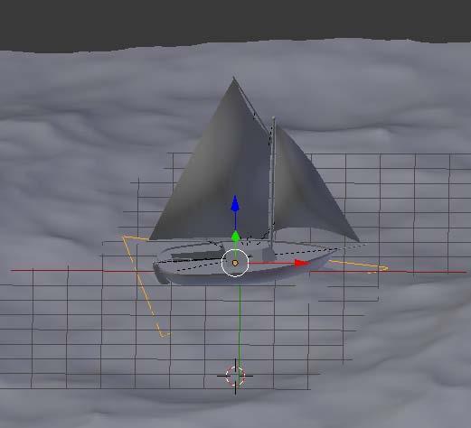 NOTE: You may have to stop the animation, go back to frame 1, select the Plane object, and adjust the height it is above the Ocean object.
