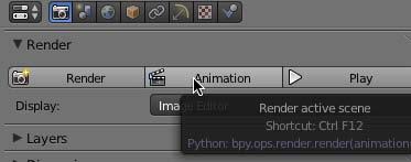 To render the animation, press the