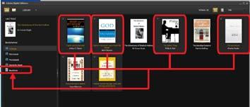 Contents inside the Reader will be displayed on the right hand windows. You can now start downloading or buying ebooks from online Ebook stores supporting Adobe DRM.