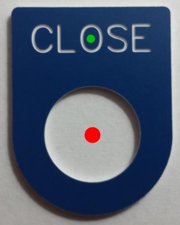 Red dot designates machine zero.