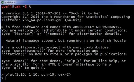 Start of an R session RStudio interface 5 Requires R; free download from