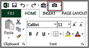 Excel Camera Tool This tool allows you to create live pictures of various ranges from different worksheets that you can place on a single page, size them, and arrange them easily.