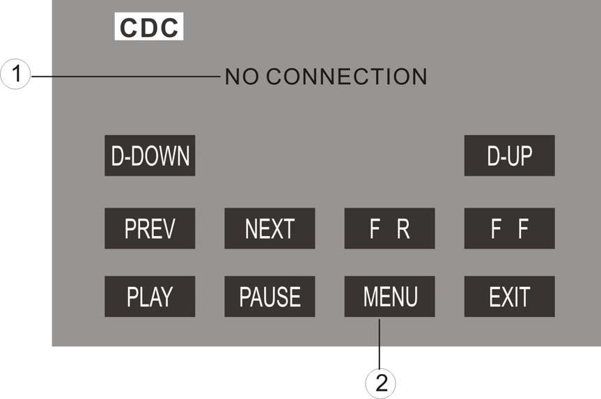 NOTE Touch the CDC icon to enter the following page if the CD/DVD changer not connected.