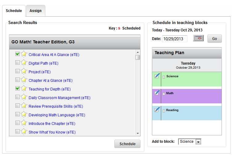To add the default weekly teaching blocks that you set up to a specific week in the lesson planner, click Apply Weekly Blocks.