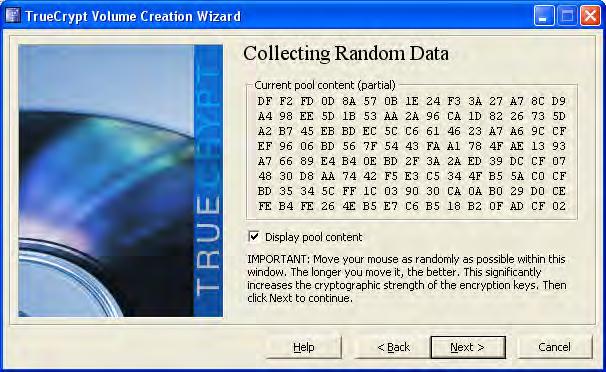Next, you will see a Collecting Random Data window.