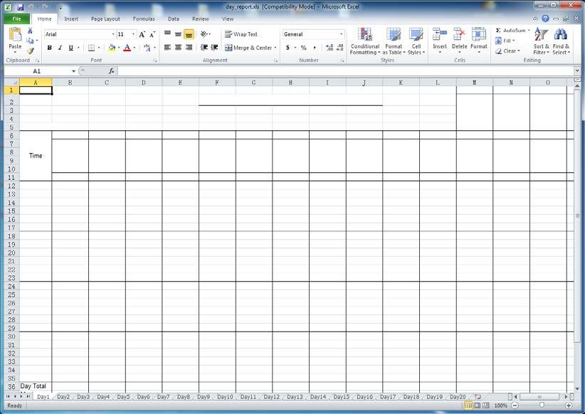 CHAPTER 7 CREATION FUNCTION 7.4 Customizing the report The daily, monthly, and annual reports are created based on the master file in Excel book format.