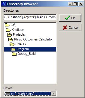 The user must specify where the database will be copied to. This is done in the Destination Path. It can be typed in manually or by pressing the button to the left of the edit box.