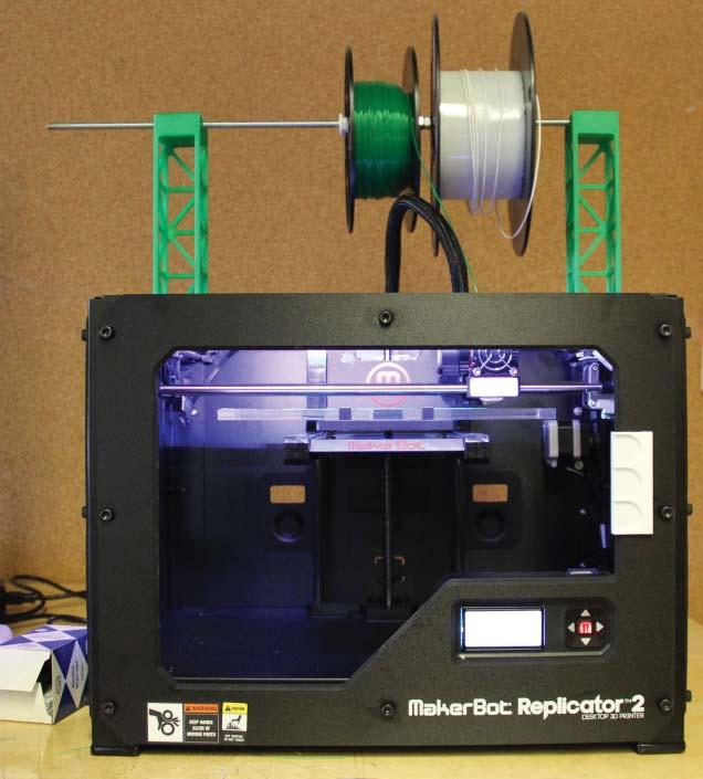 Top-Mount Spool Holder For The Makerbot 3D Printer.