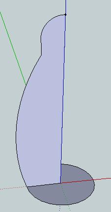 13. Select the Arc tool again and draw a line from the end of the straight line that you have just drawn (green dot for Endpoint) to the bottom left-hand corner of the rectangle.