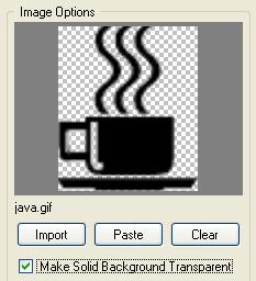 Creating Image Objects The Decoration layer can also display bitmapped images imported from disk, or pasted from the Windows Clipboard. Disk image files of type BMP, GIF, ICO, or JPG can be imported.