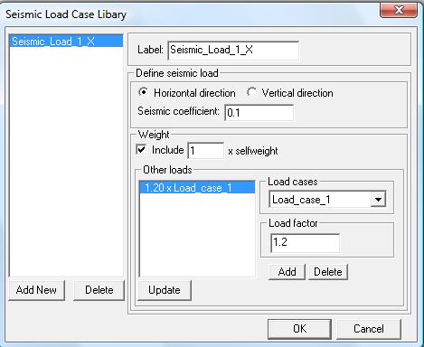 BASIC OPERATIONS AND MAIN MENU Chapter 1 To create seismic load case follow the steps: Define Label.