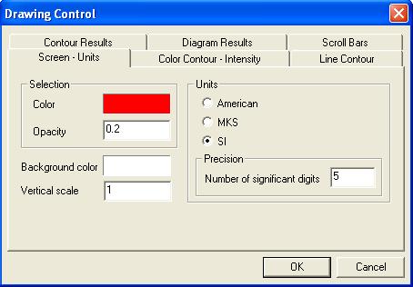 Make modifications and click OK button to update the display of entities. FIGURE 3.3-2 SETTINGS FOR STRUCTURE ENTITIES DIALOG WINDOW Results Display Settings.