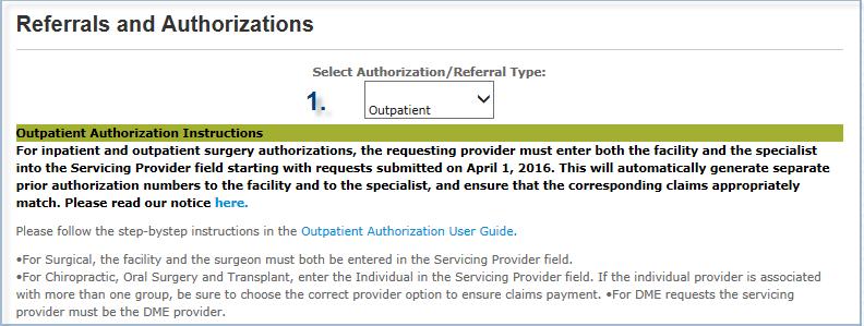 Desktop Procedure for NHP Outpatient Authorization Submission into NHPNet Required