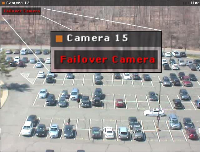Live Monitoring with Quick Review Critical Camera Failover The streaming information for that camera pane will also identify the name of the primary camera for which the current camera is configured