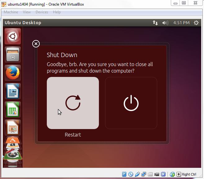 After rebooting Ubuntu, you will see