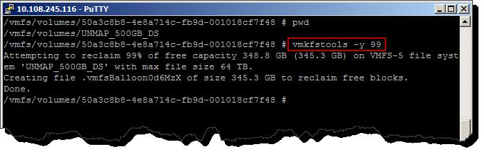 1 VMware has provided the ability to issue a command using vmkfstools that tells the VMAX what range of blocks can be unmapped.