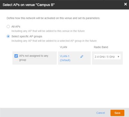 Configuration: AP Groups Description Allows segmenting of APs